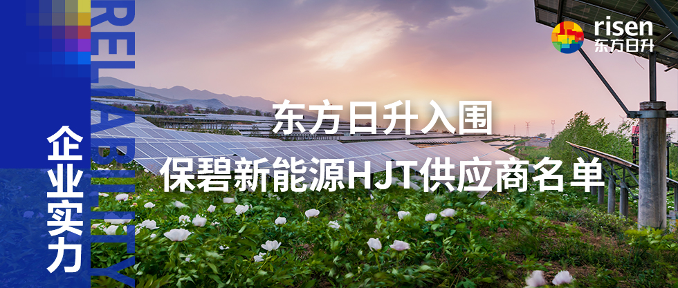 拔新领「异」 共创未来丨东方日升入围保碧新能源HJT供应商名单
